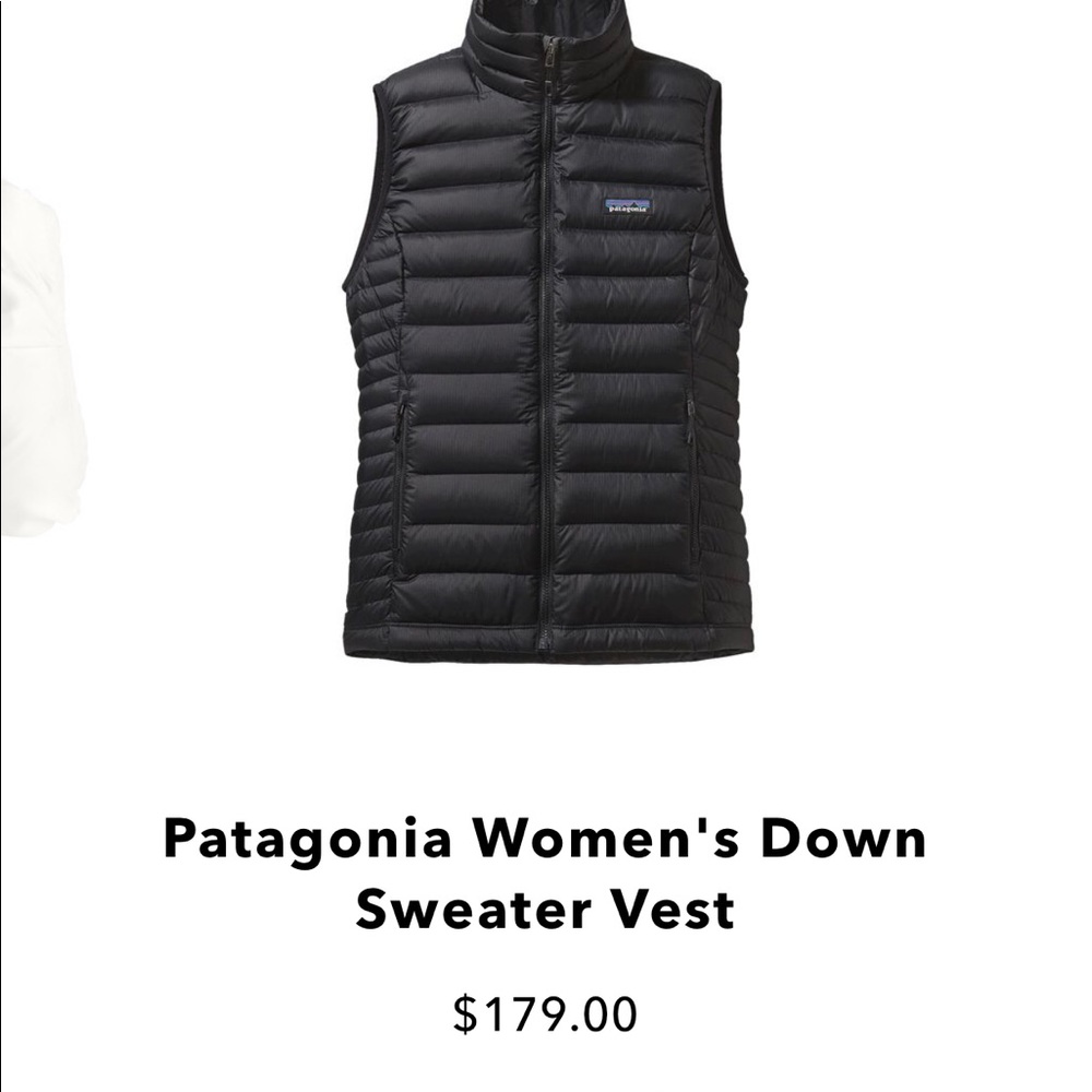 Patagonia NWT Black Down Sweater Vest XL.